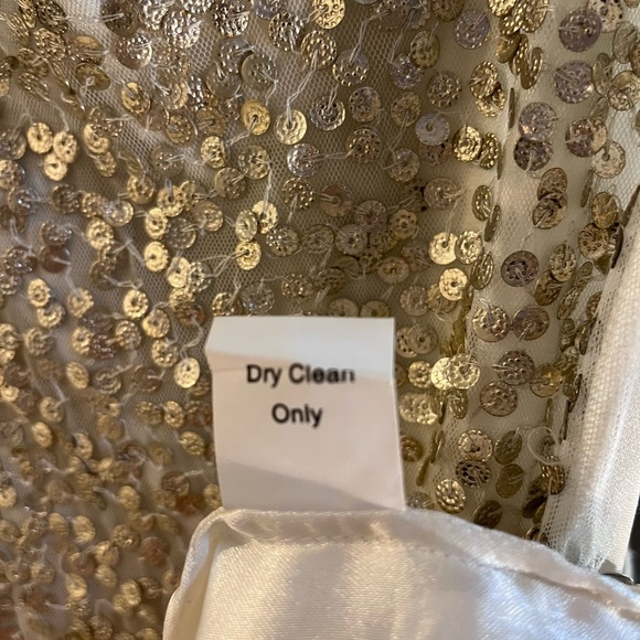 Gryphon New York White/Gold Sequined Top. Size XS - Picture 9 of 9